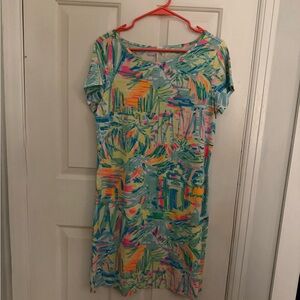 Lilly Pulitzer Vibrant Tropical Print Mini Dress